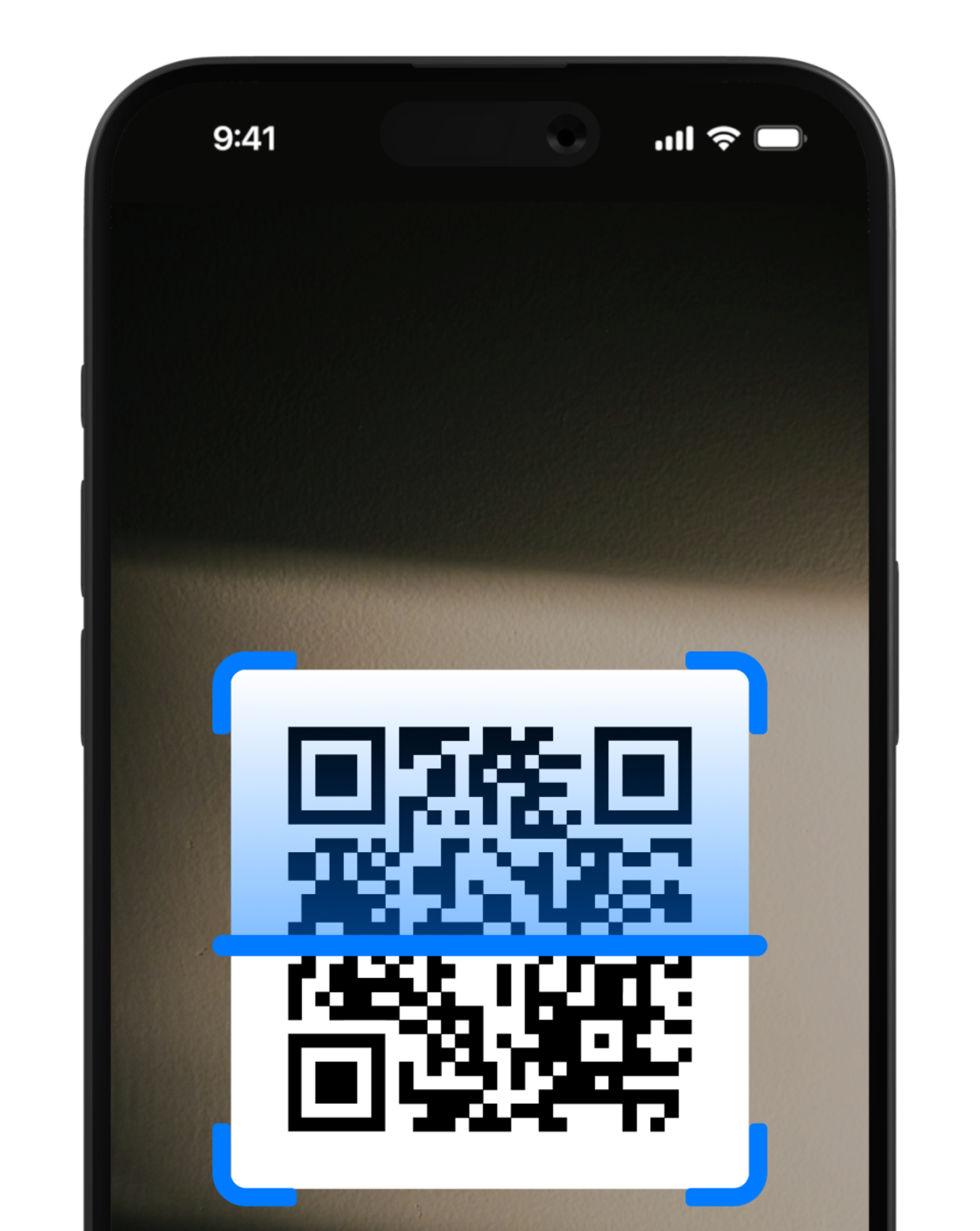 QR code generator screen on iPhone
