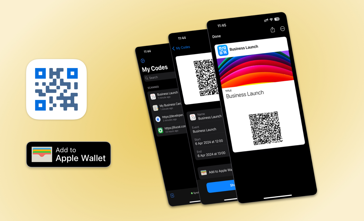 Add Any QR Code or Barcode to Apple Wallet Image