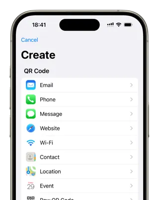 Create QR Codes Screenshot